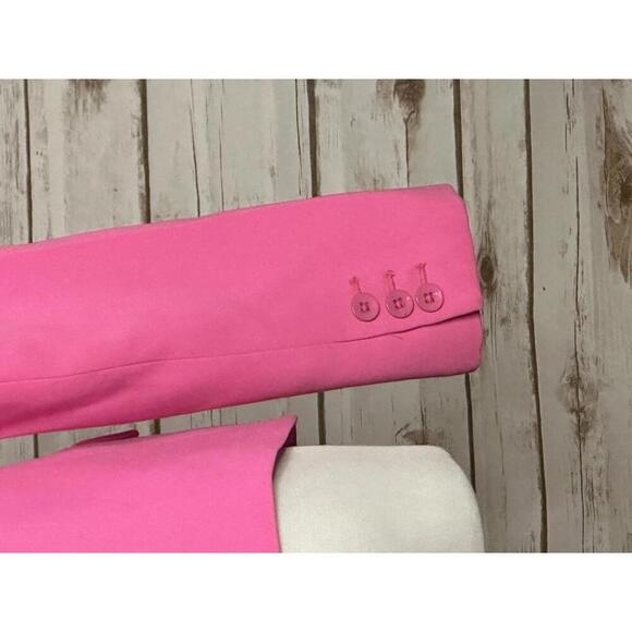 Trina Turk pink Legally Blonde Barbie office siren single-breasted blazer Size 4 - Picture 7 of 10